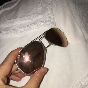 Rose Gold Rayban Aviators